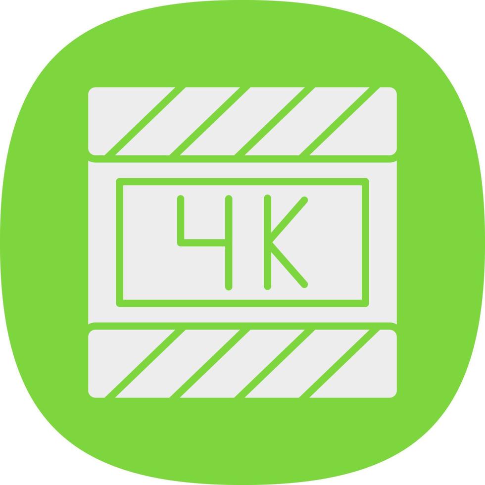 4k Film Vector Icon Design