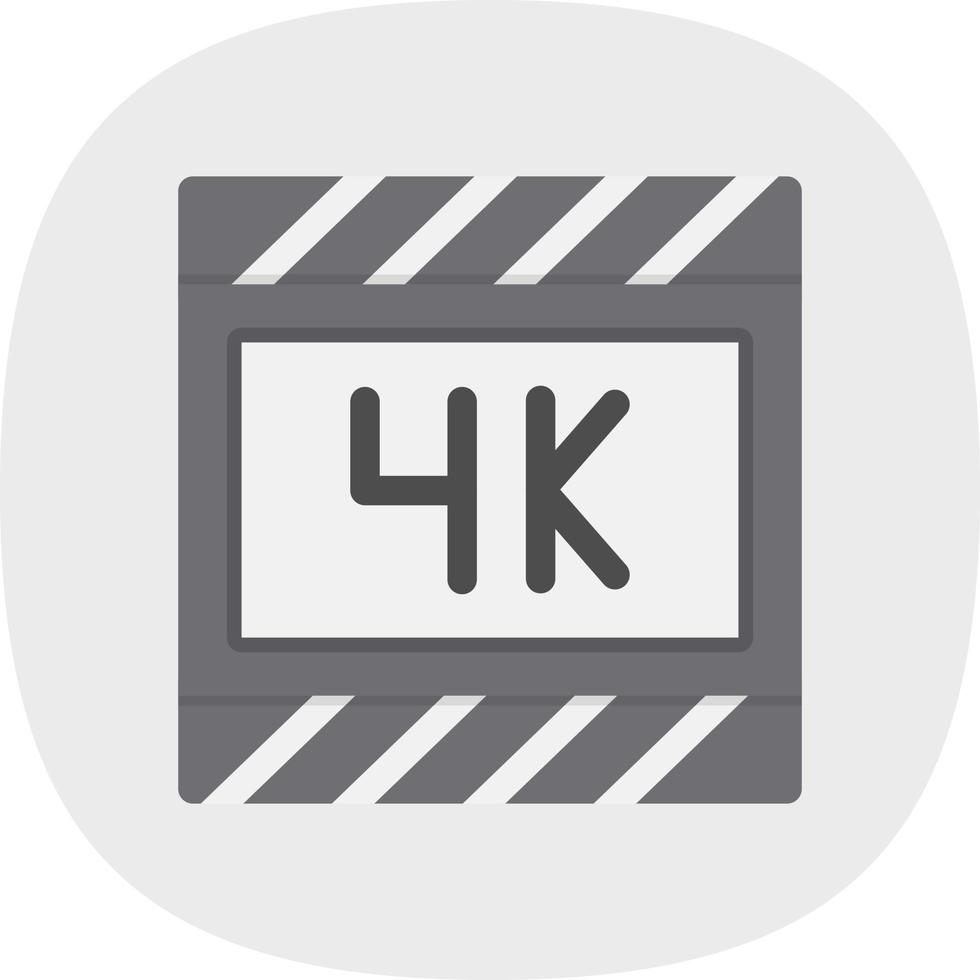 4k Film Vector Icon Design