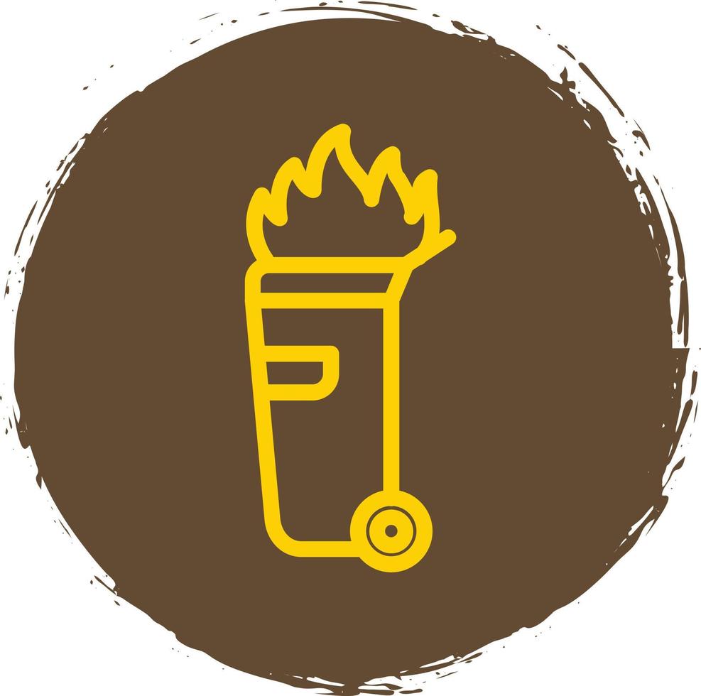 Dumpster Fire Vector Icon Design