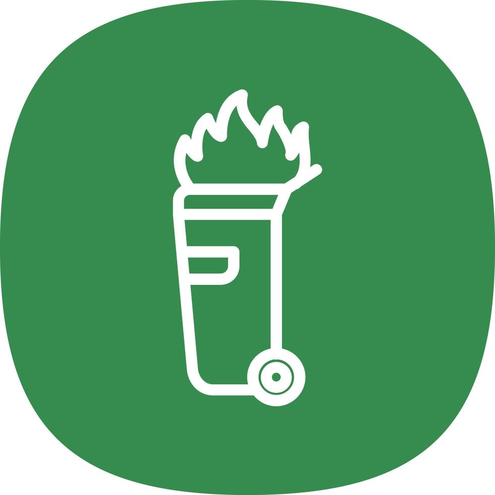 Dumpster Fire Vector Icon Design