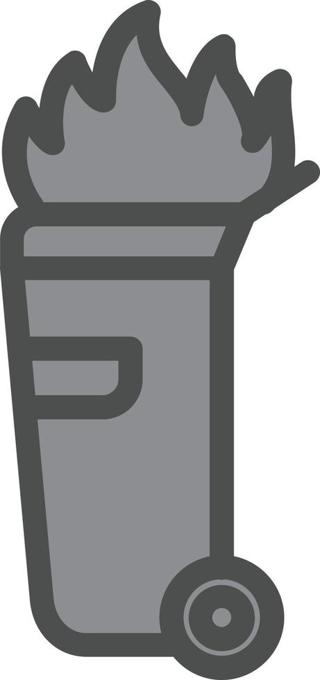 diseño de icono de vector de fuego de basurero