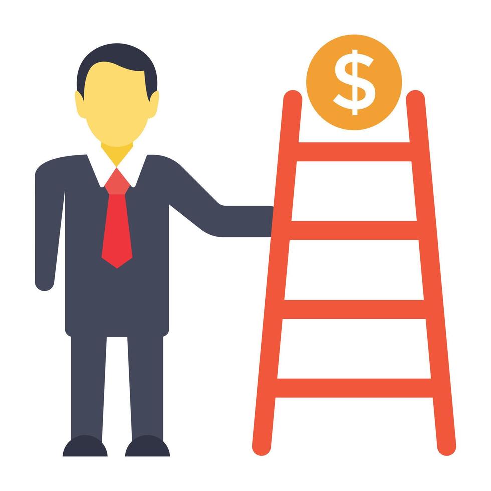 Trendy Business Ladder vector