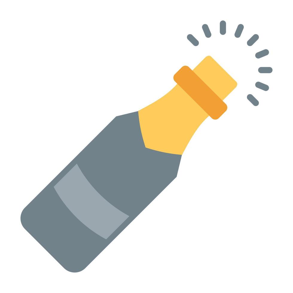 Trendy Popping Cork vector