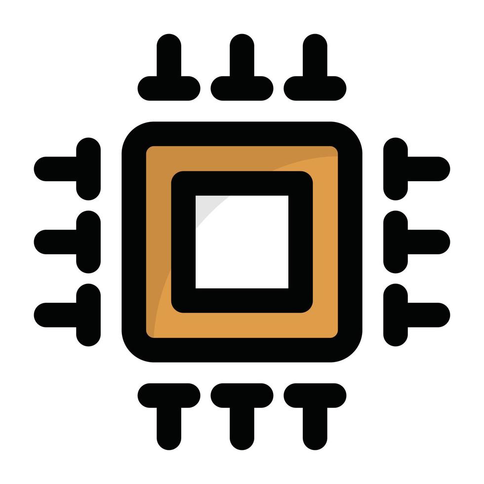 Trendy Microprocessor  Concepts vector