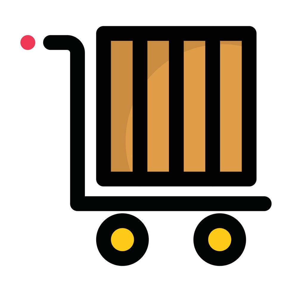 Trendy Push cart vector