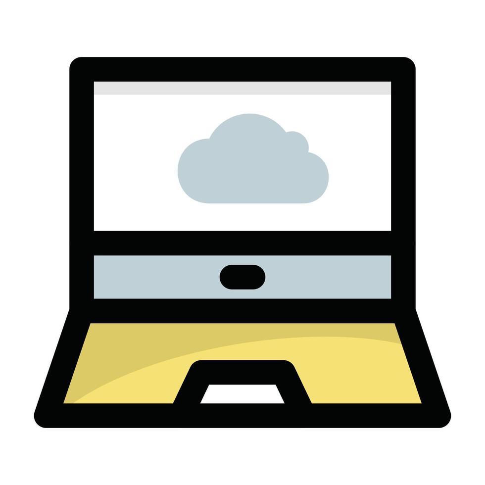 Trendy Cloud Computing vector