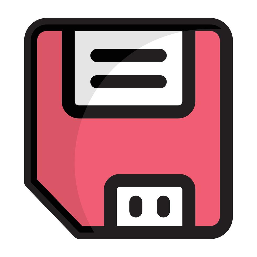 Trendy Floppy Disk vector