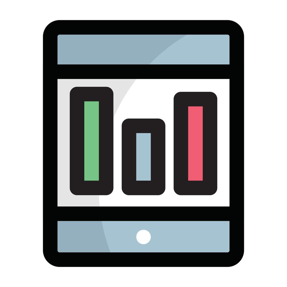 Mobile App Graph vector