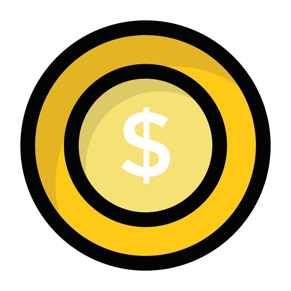 Trendy Dollar Coin vector