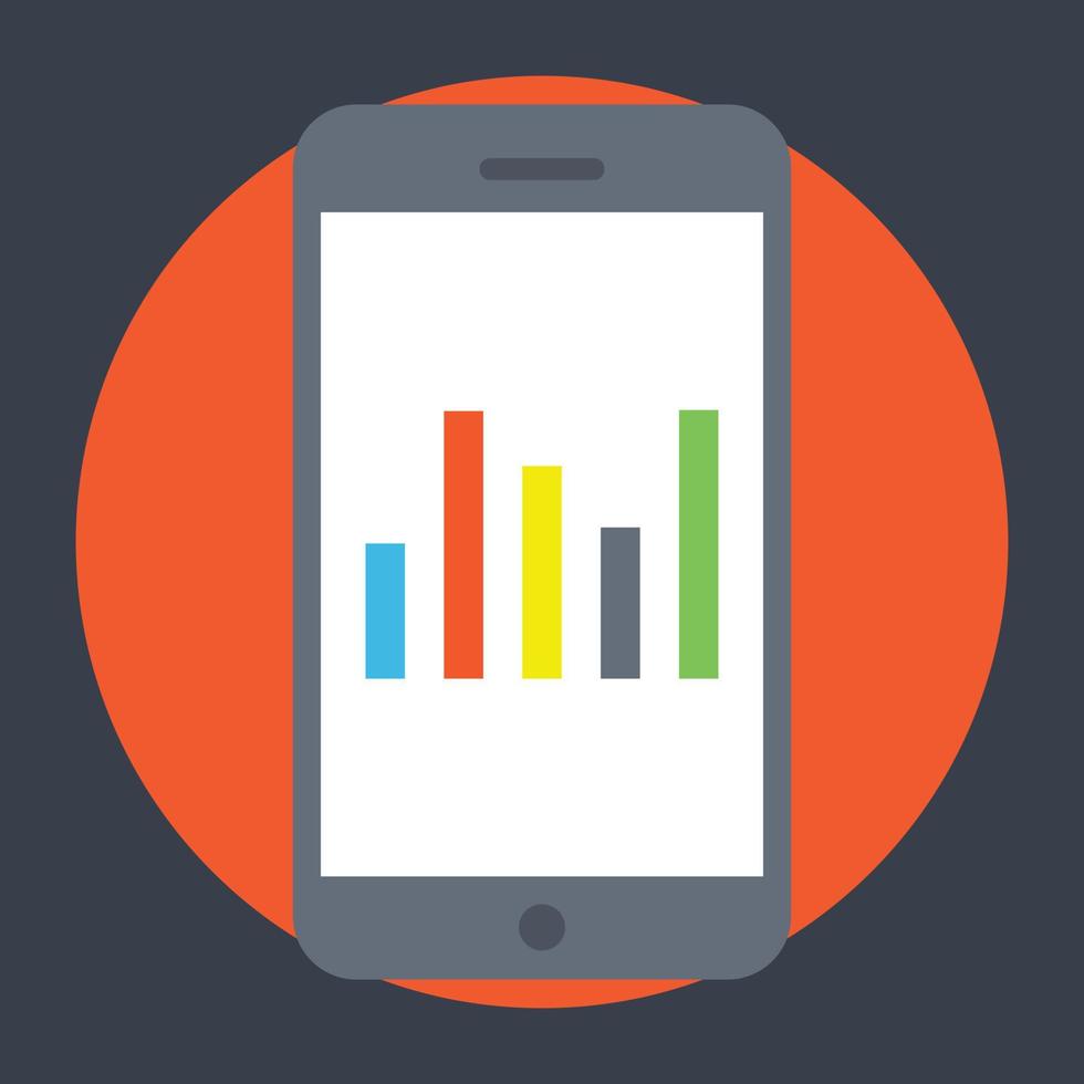 Trendy Mobile Analytics vector