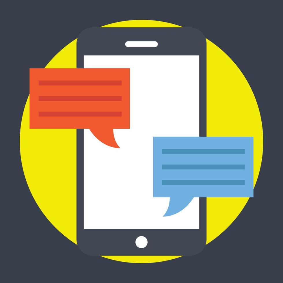 Trendy Mobile Chat vector