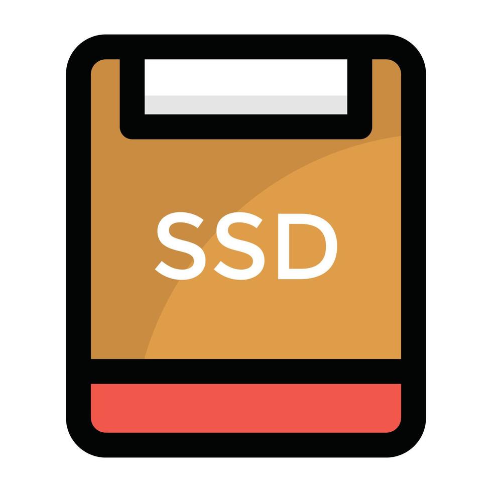 Trendy SSD Card vector