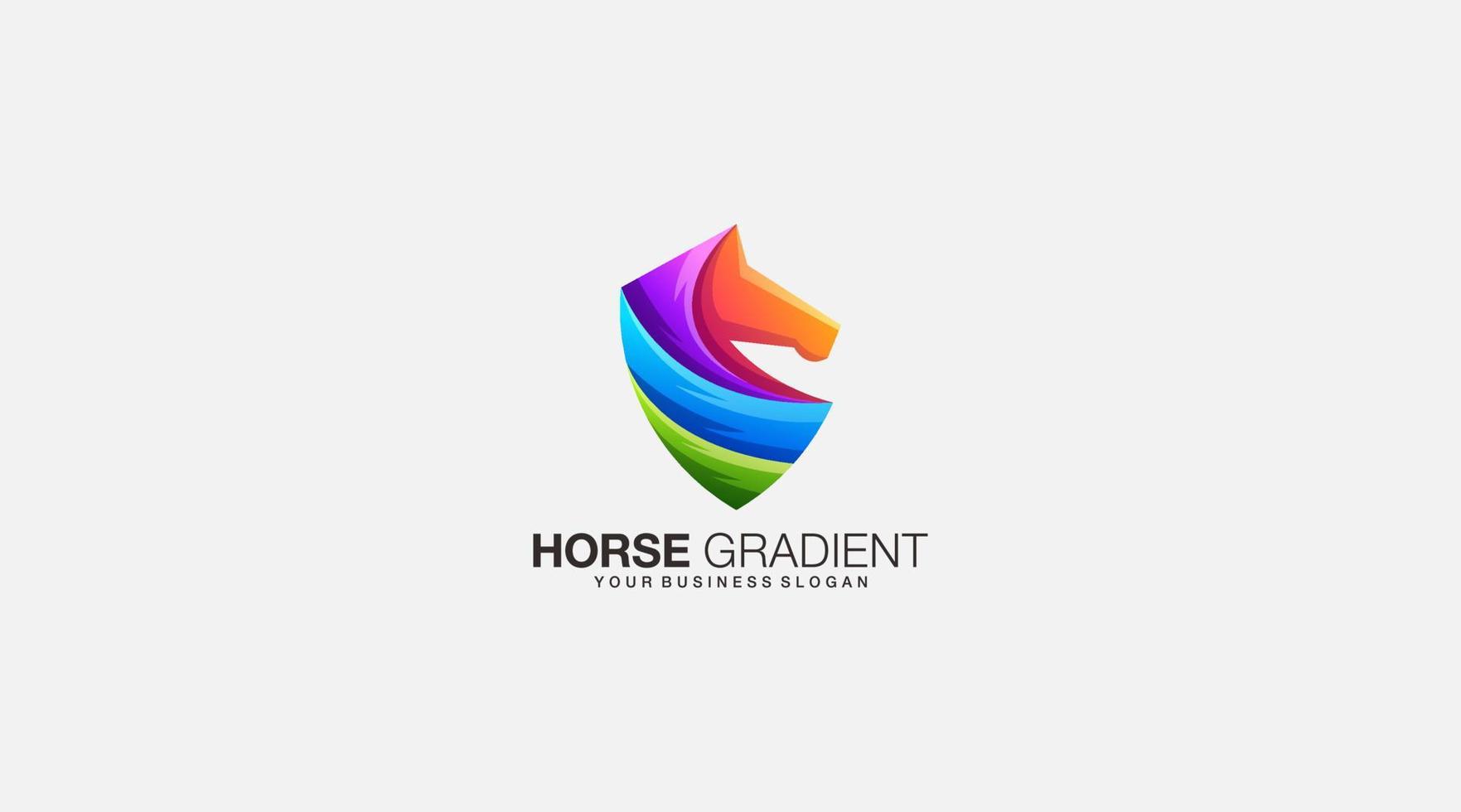 Horse gradient vector icon logo design template