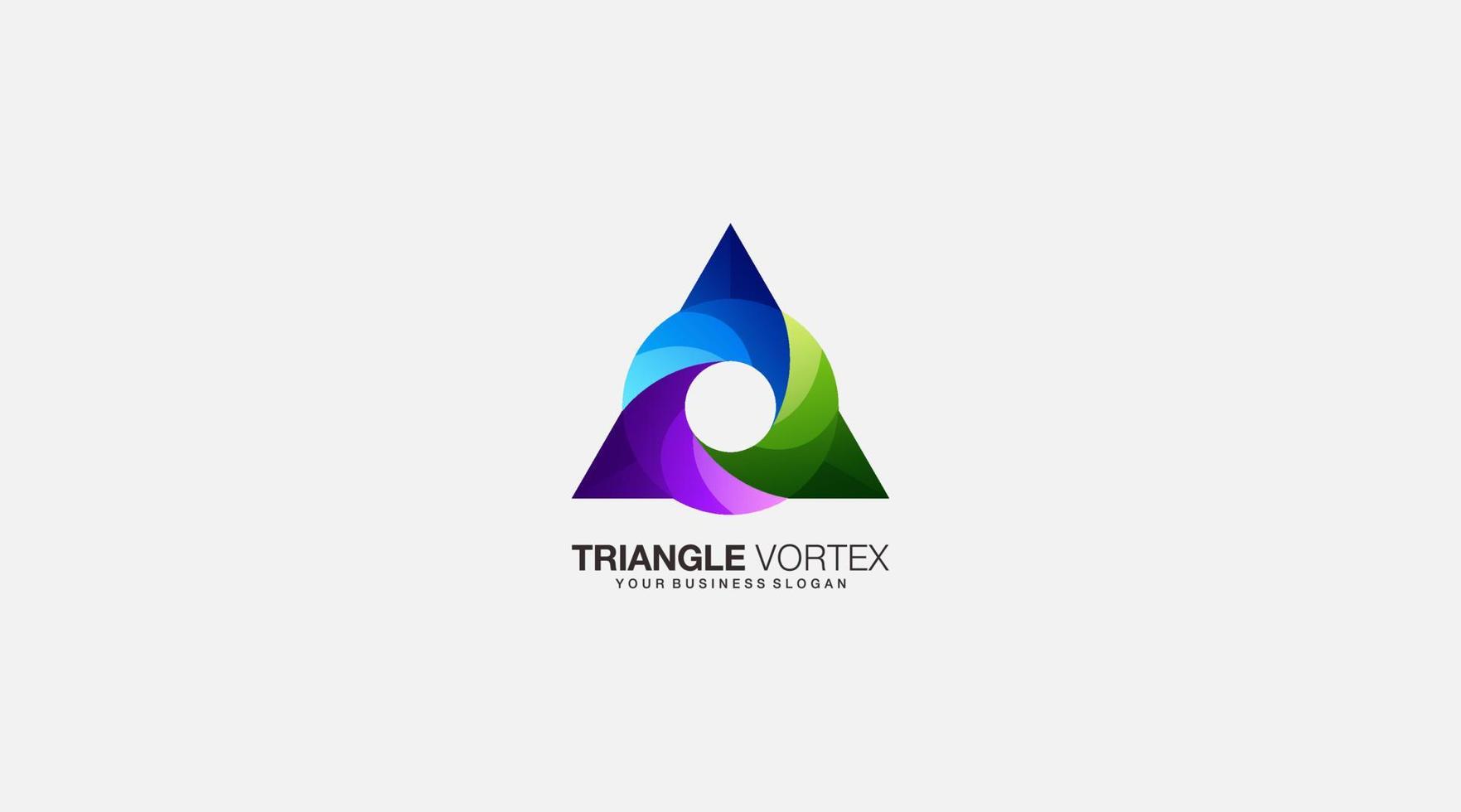 ilustración de diseño de vector de logotipo de vórtice de triángulo