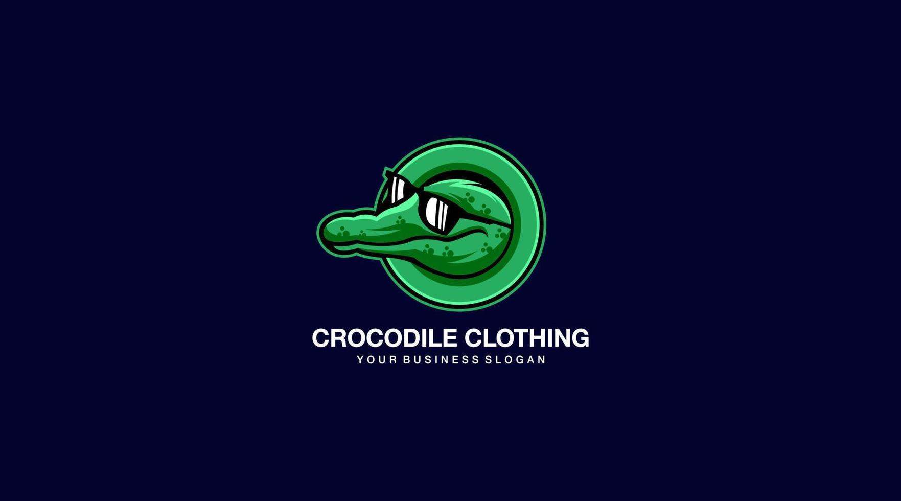 icono de diseño de logotipo de plantilla de vector de ropa de cocodrilo