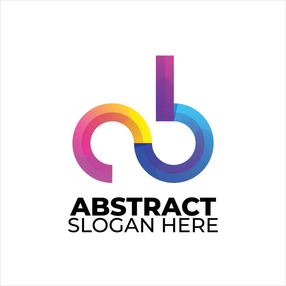 abstract logo colorful gradient style vector