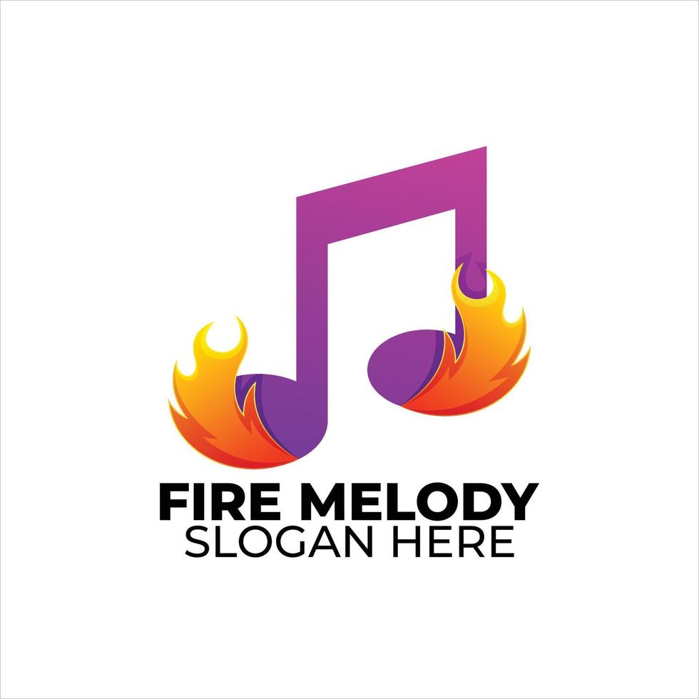 melody logo colorful gradient style vector