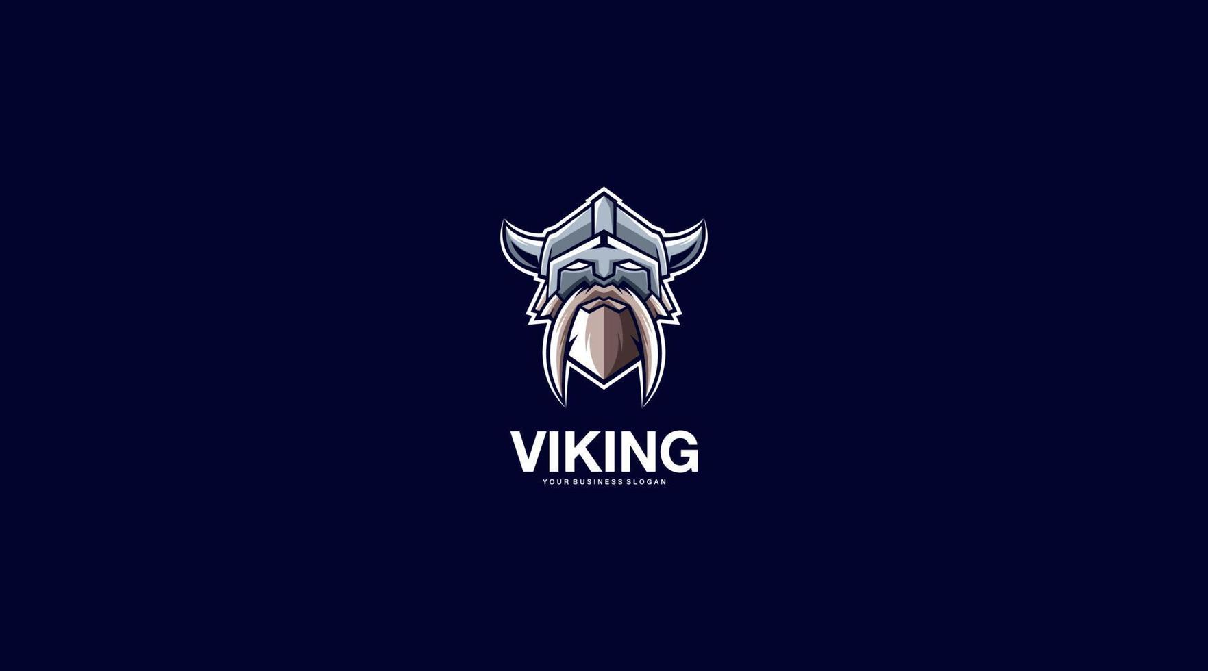 diseño de logotipo de icono de ilustración vectorial vikingo vector