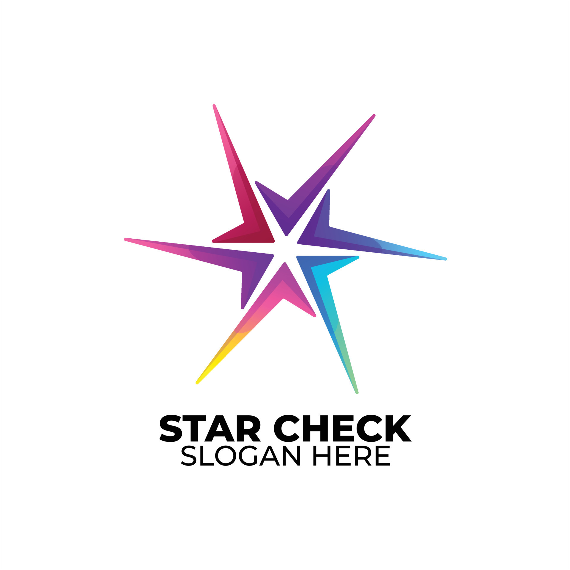 star check logo colorful gradient style 15718860 Vector Art at Vecteezy