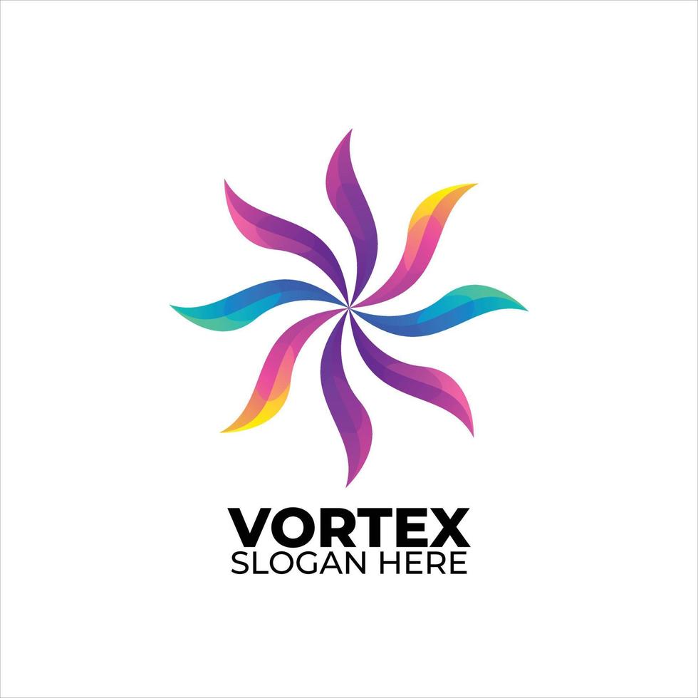 vortex logo colorful gradient style vector