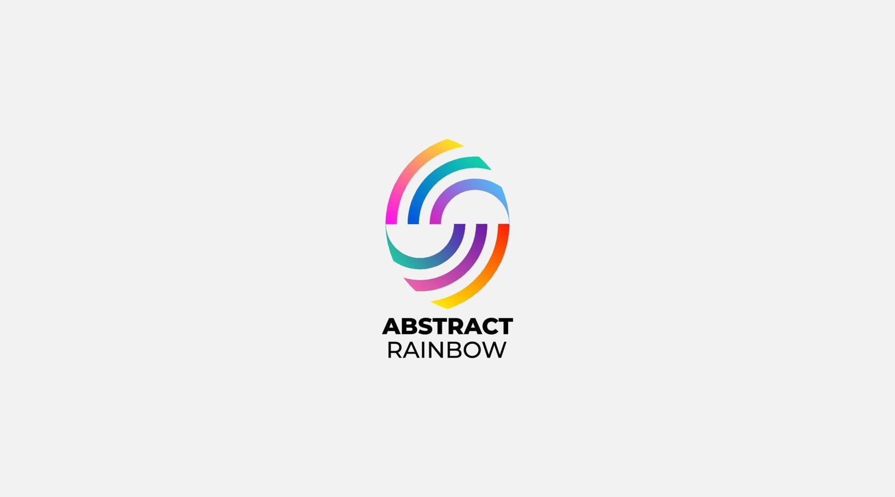 Abstract rainbow vector logo design illustration icon