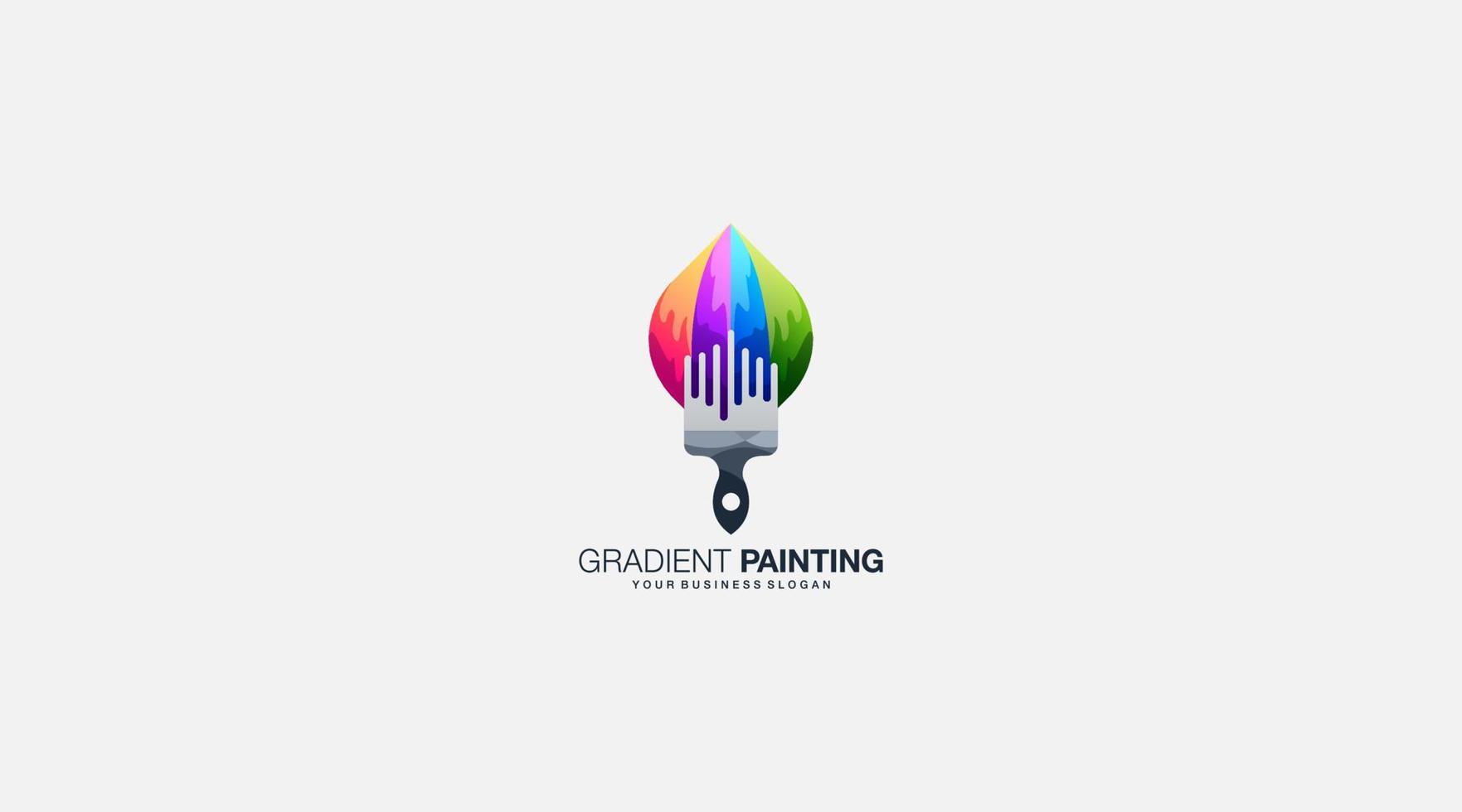 Gradient painting vector logo template design