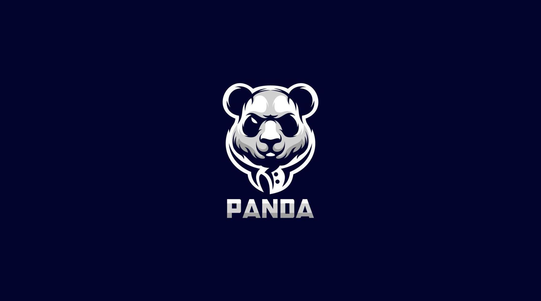 Panda vector logo design illustration beautiful symbol