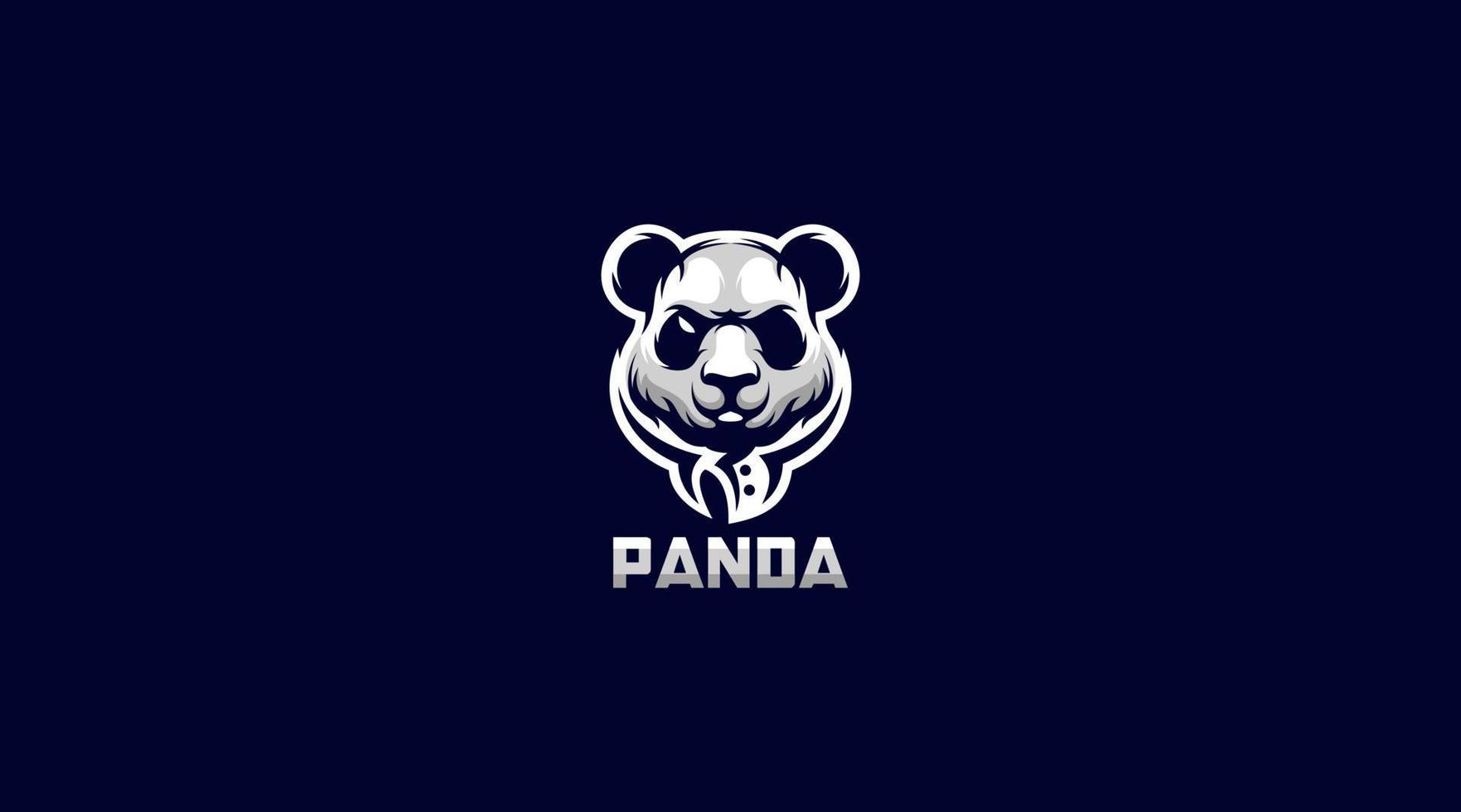 panda vector logo diseño ilustración hermoso símbolo