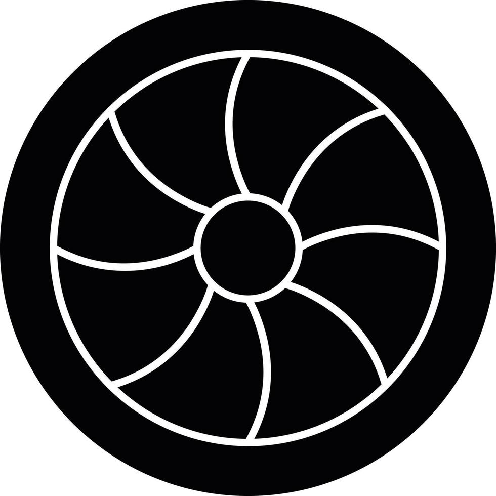 Turgo Turnbine Glyph Icon vector
