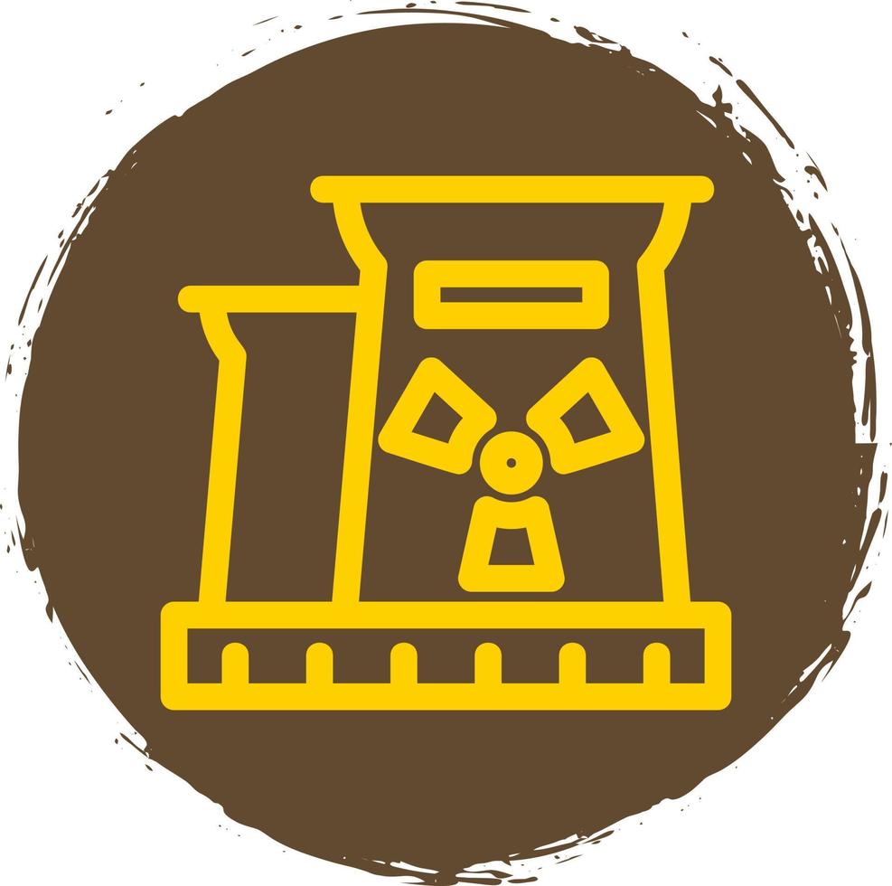 Nuclear Plant Flat Icon vector