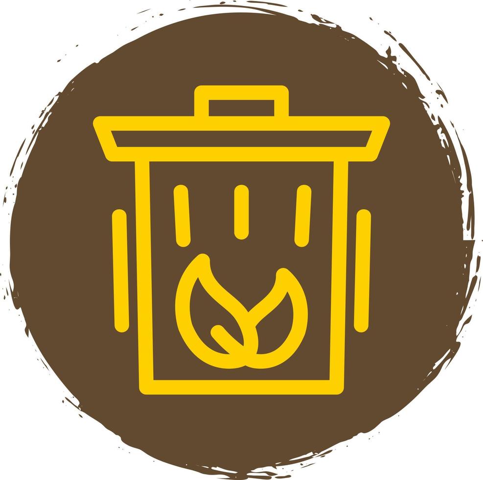 Eco Trash Bin Flat Icon vector