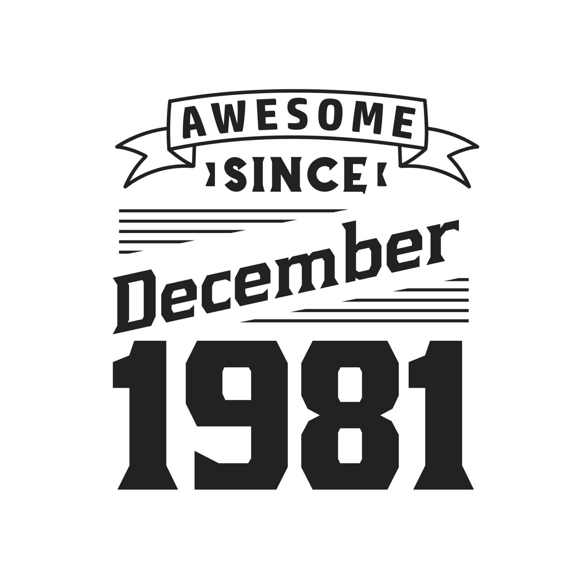 Awesome Since December 1981. Born in December 1981 Retro Vintage