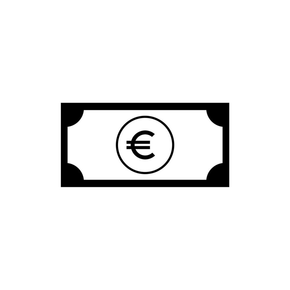 símbolo de icono de moneda euro. signo del euro ilustración vectorial vector
