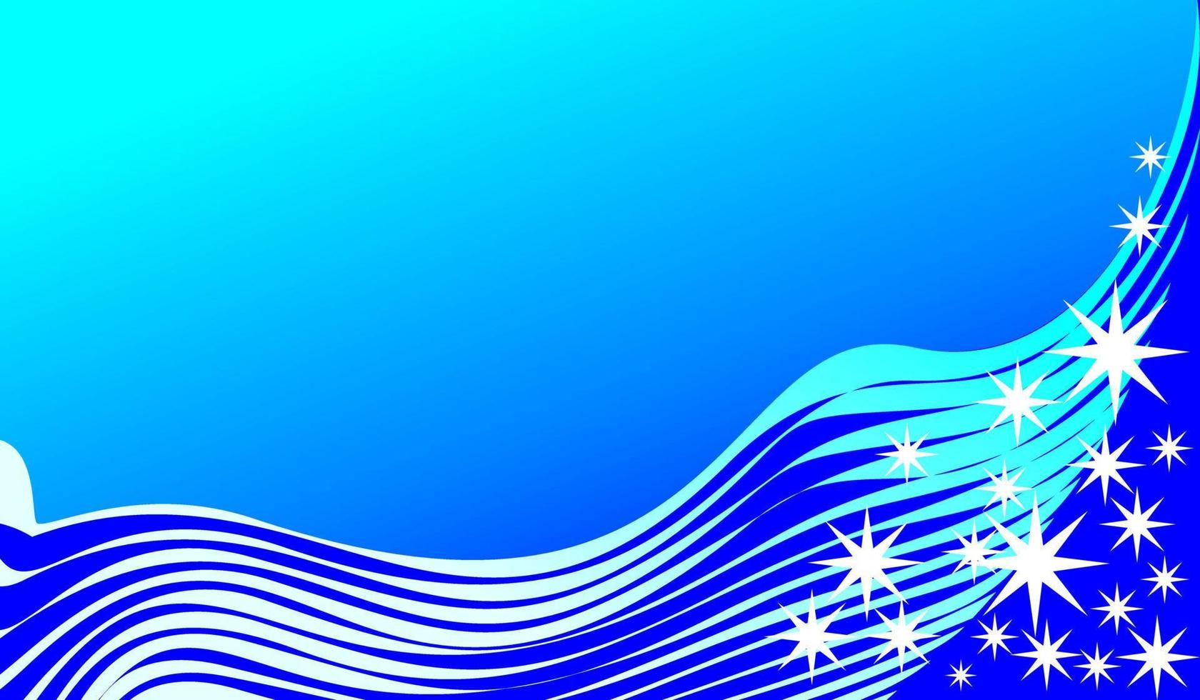 Colorful abstract background waves and starlight, cool and simple vector illustration