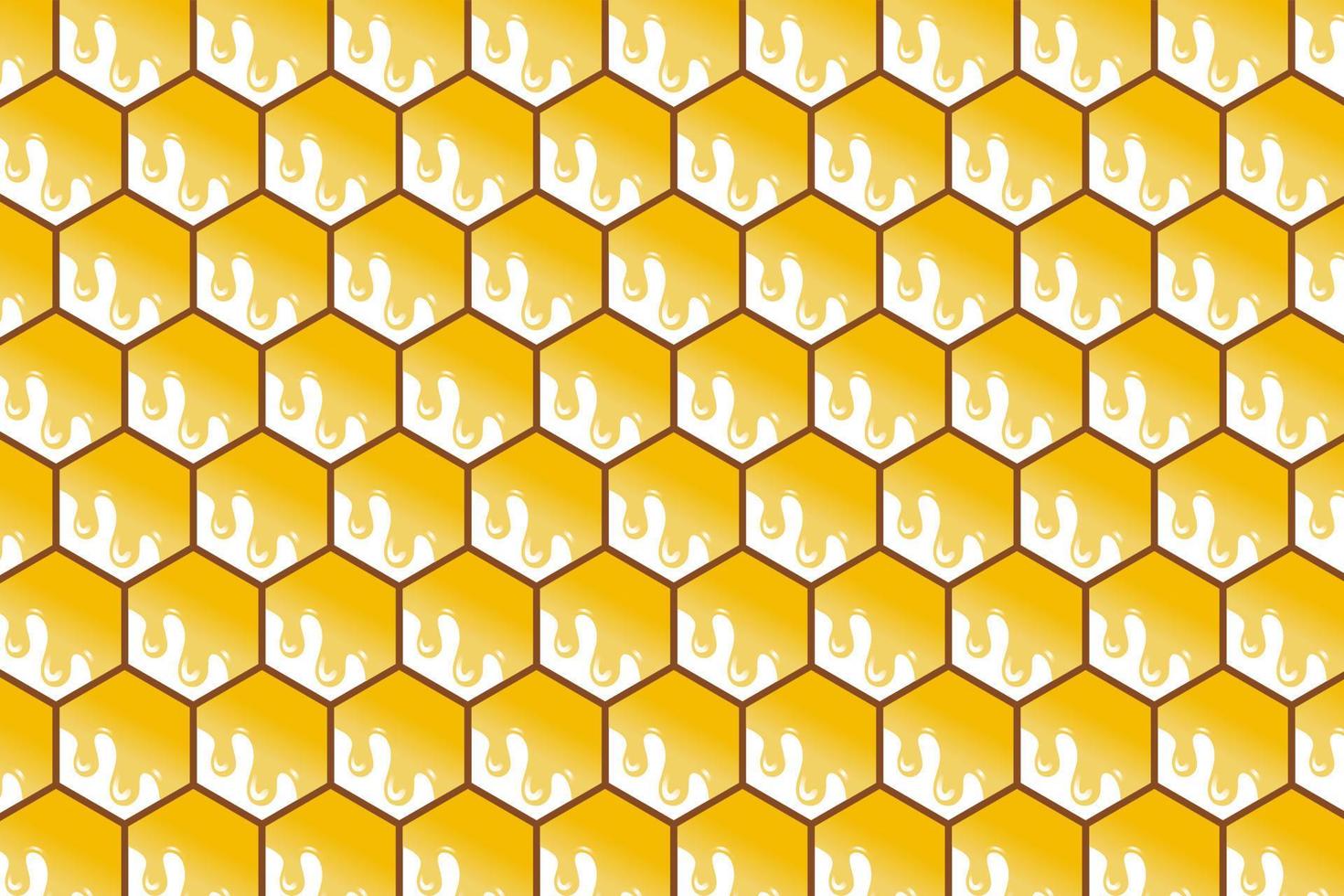 Fondo de panal con textura de patrón hexagonal vector