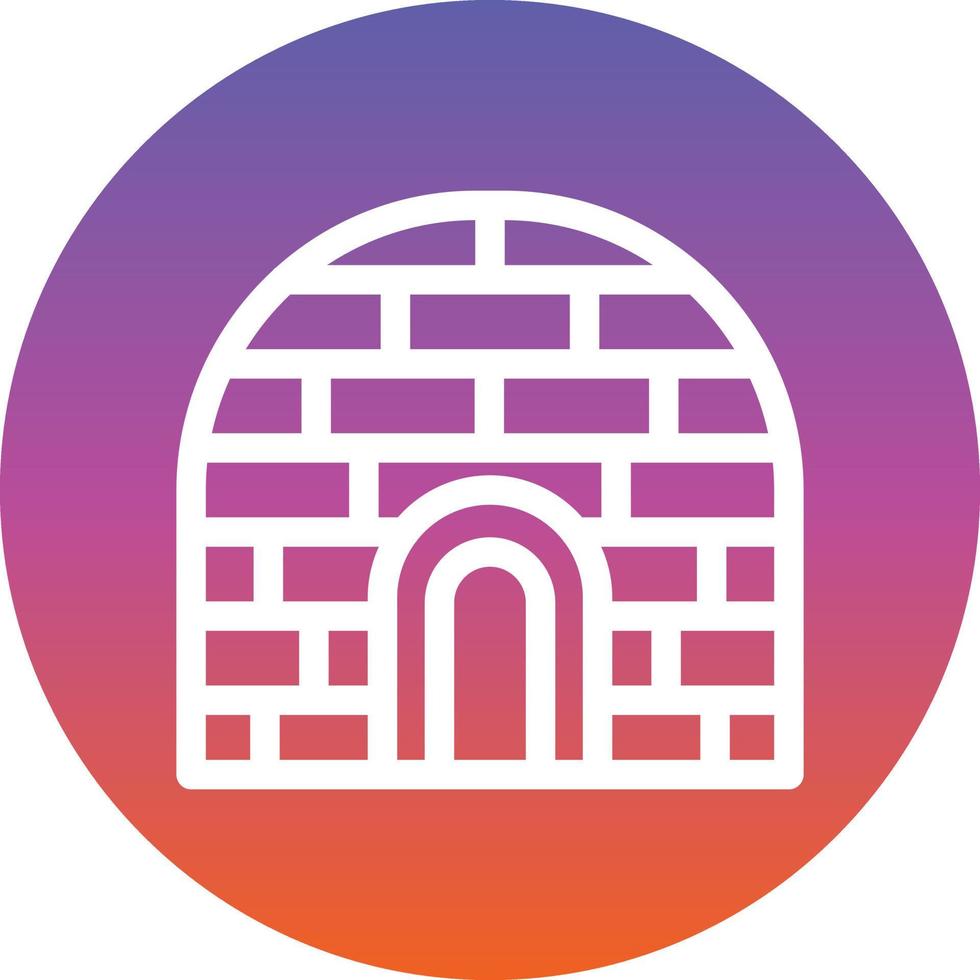 Igloo Landscape Glyph Icon vector