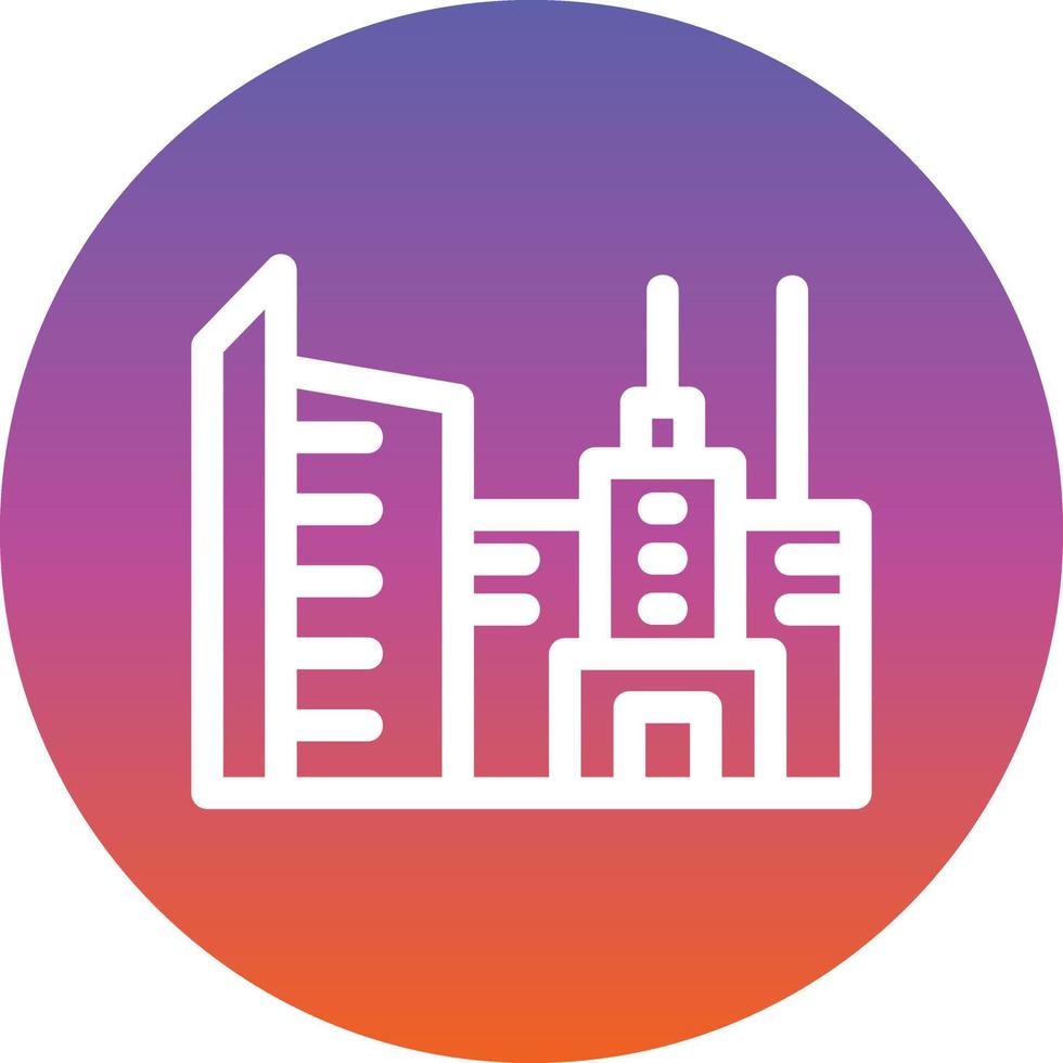 icono de glifo de paisaje urbano vector