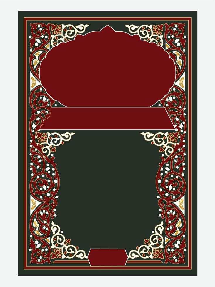 Arabic book cover design vector magazine cover page Islamic book cover