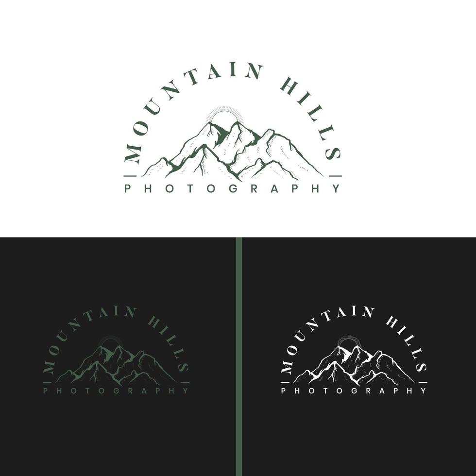 Mountain Hills Logo. Mountain logo, mountain, mountain logo design, free logo, Boho logo, minimal logo, clean logo vector