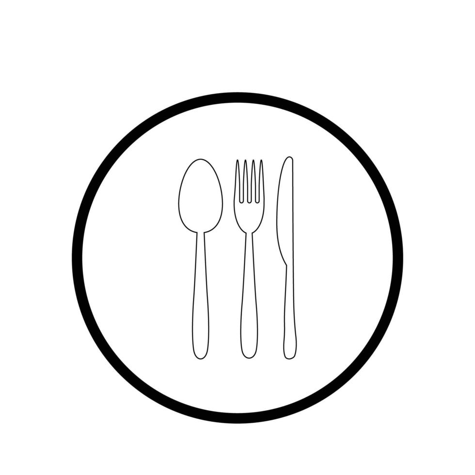 spoon fork knife logo vector