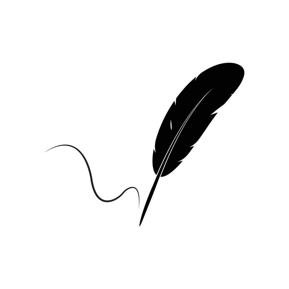 feather pen logo vector