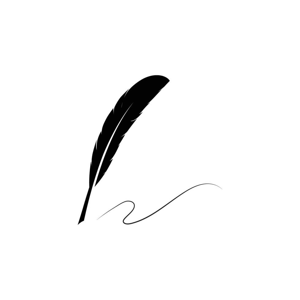 feather pen logo vector