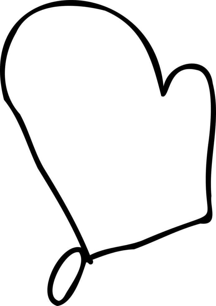 Mitten for the kitchen to take hot potholder. vector