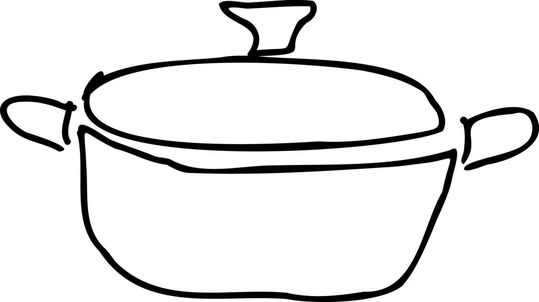 Cooking pot icon. vector