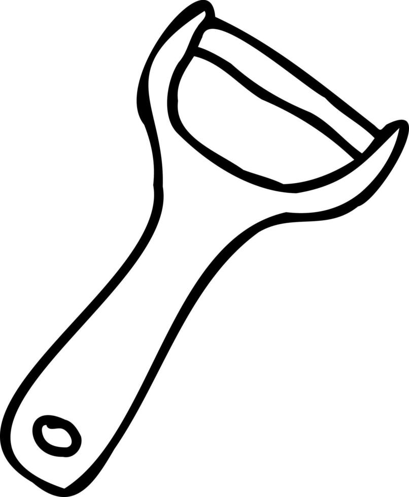 Tool for threading and peeling vegetables. vector