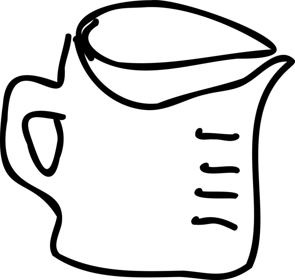 taza medidora con divisiones. vector