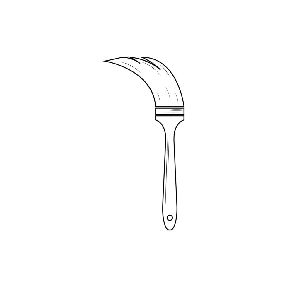 brush tool logo vector