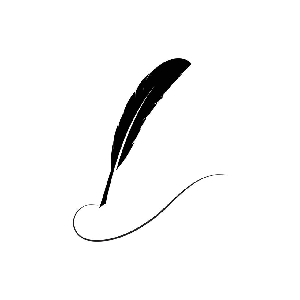 logotipo de la pluma de la pluma vector