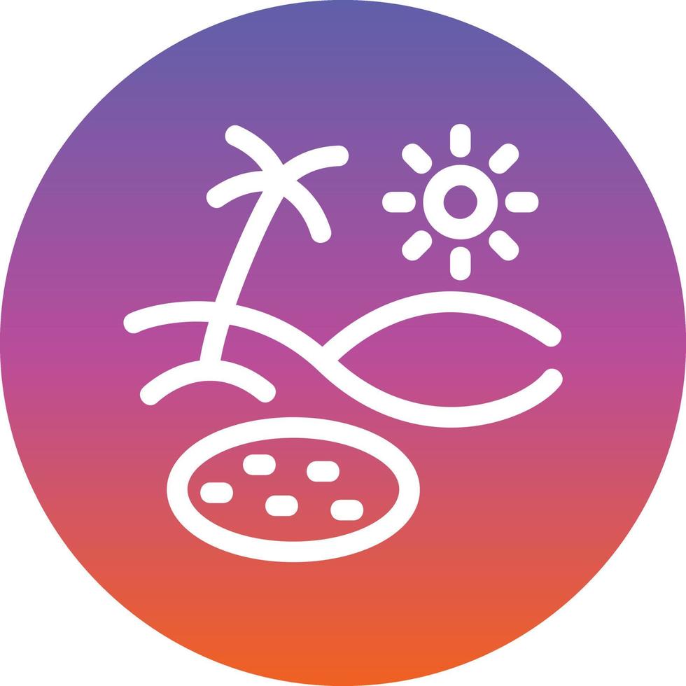 Oasis Glyph Icon vector
