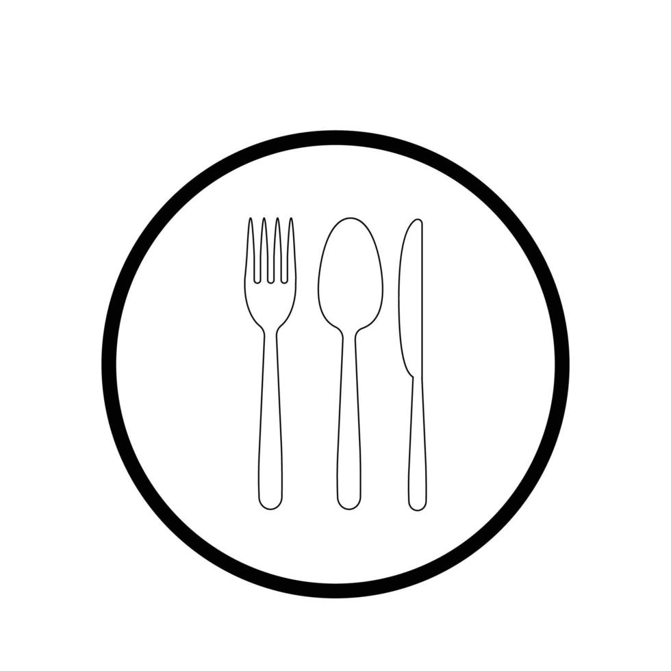 cuchara tenedor cuchillo logo vector